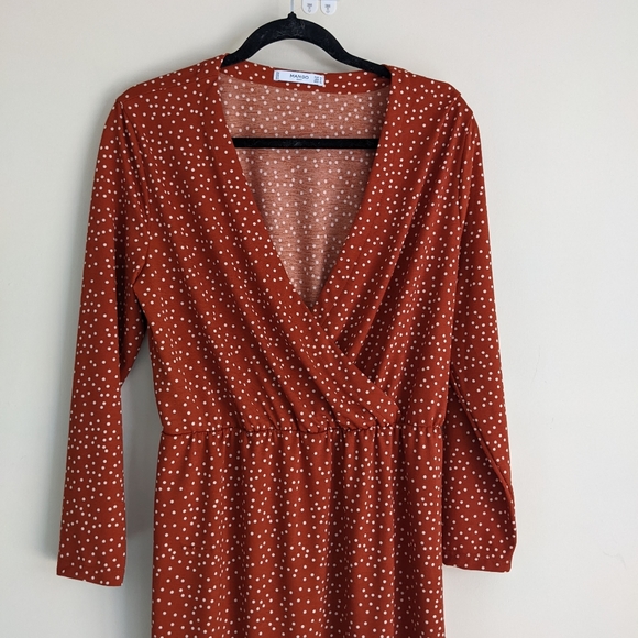 Mango Elastic Waist Wrap Dress - Picture 5 of 9